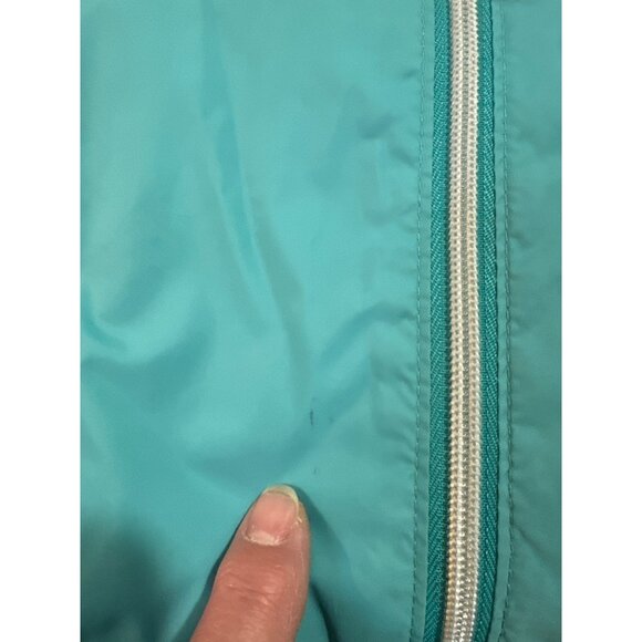 Columbia Womens Lightweight Turquoise Hooded Rain Jacket Windbreaker S - Picture 6 of 6
